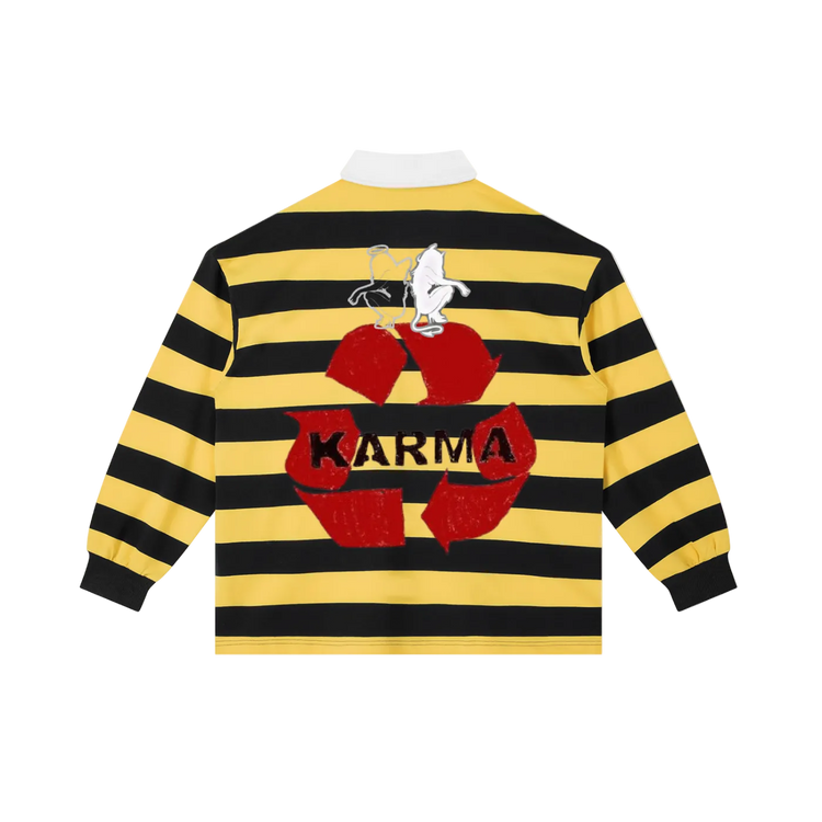 Color Block Stripe Polo Shirt